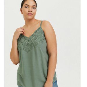 Torrid Green Sophie Challis Eyelet Swing Cami